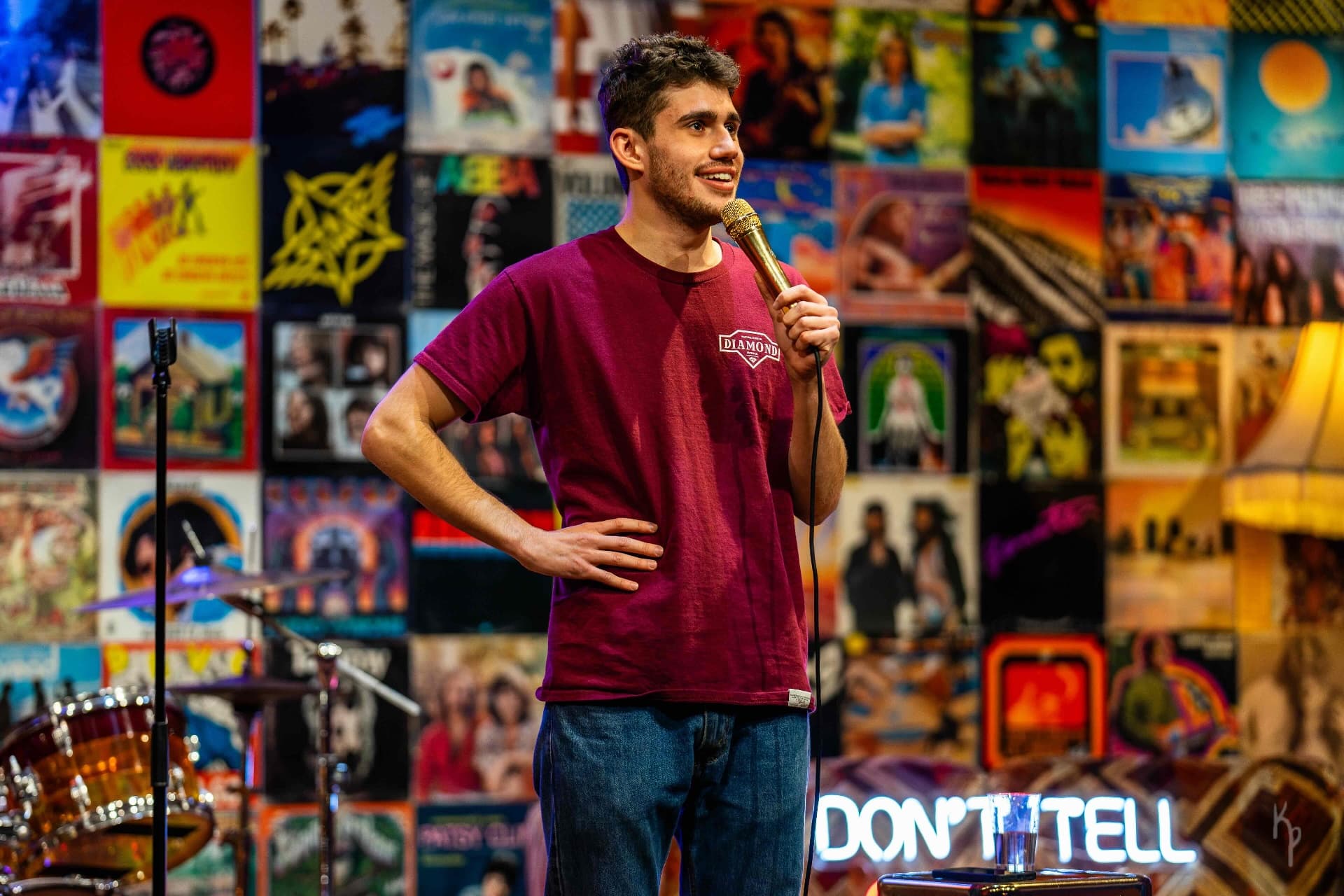 Josh Mandl performing stand-up comedy